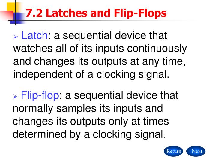 what is a flip flop and latch