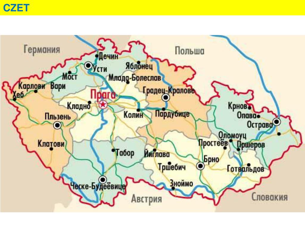 Чехословакия на русском. Чехословакия карта 1968. Политическая карта Чехословакии 1945. Чехия и Германия на карте.