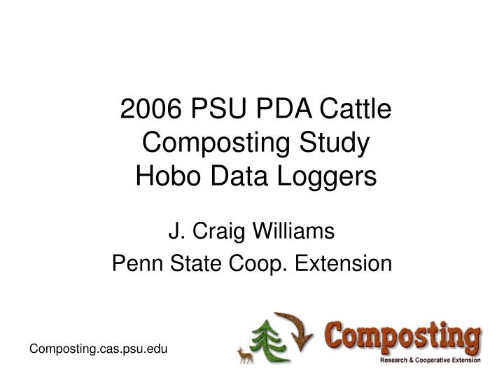 2006 psu pda cattle composting study hobo data loggers n.