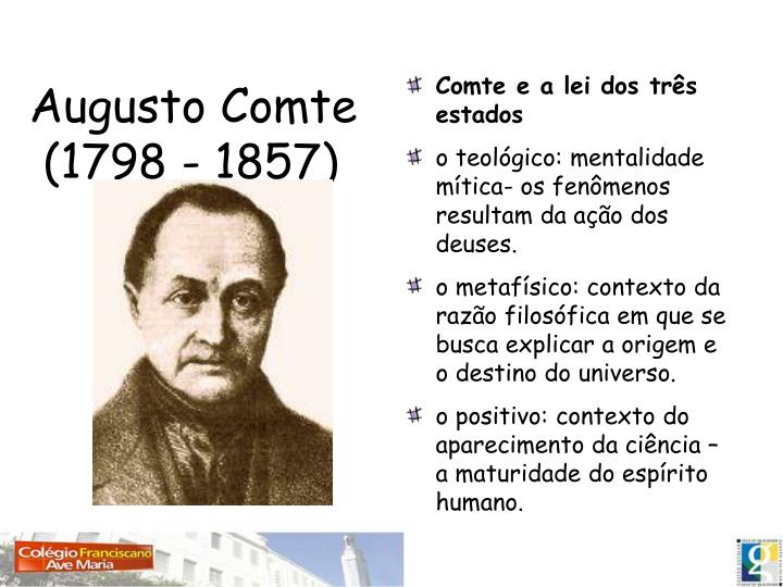 PPT - Auguste Comte, O Pai Do Positivismo PowerPoint Presentation - ID ...