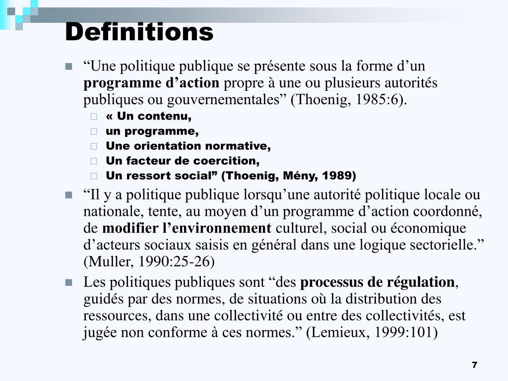 PPT - Les politiques publiques vues dans leur dimension historique et  spatiale Prof. Isabelle Milbert PowerPoint Presentation - ID:3358336, image size:1024x768