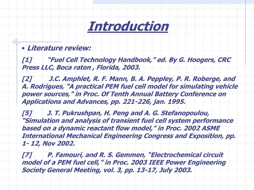Distributed generation literature review