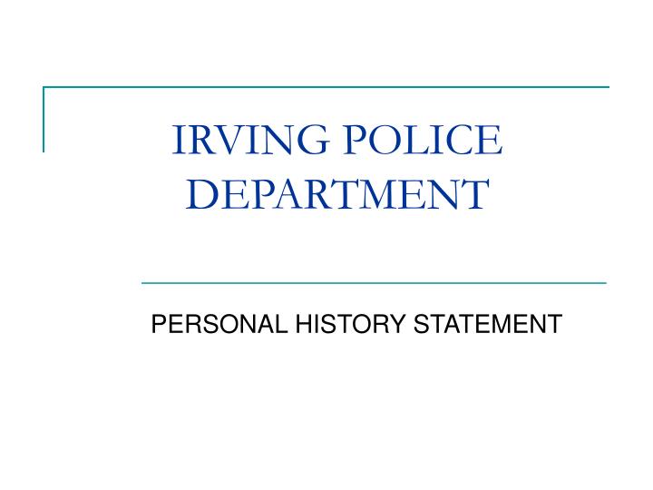 irving police department n.