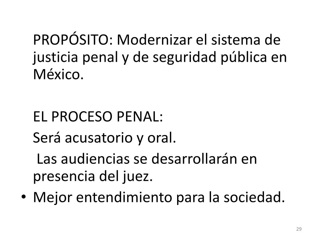 PPT - LA REFORMA AL SISTEMA DE JUSTICIA MEXICANO EN EL MARCO DE LA LEY ...