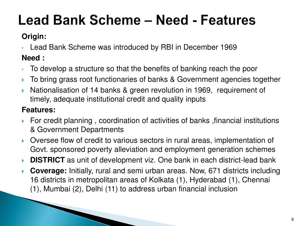 PPT “Role of Banking in Development Development Initiatives by RBI