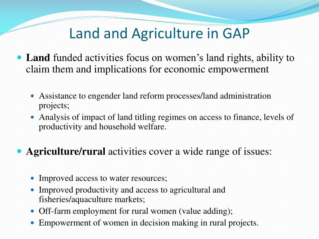 PPT - Supporting Gender Integration in Agriculture and Rural ...