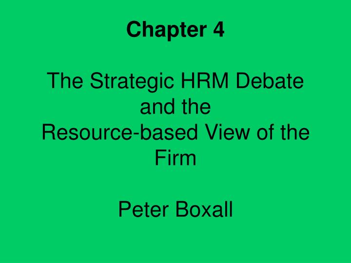 boxall 1996 strategic human resource management