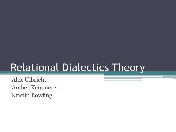 relational dialectics theory n.