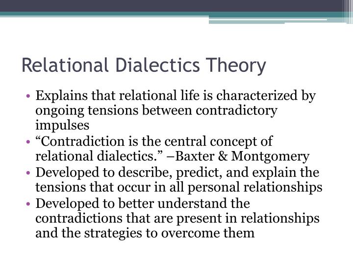 Ppt relational dialectics theory powerpoint presentation id 3361350