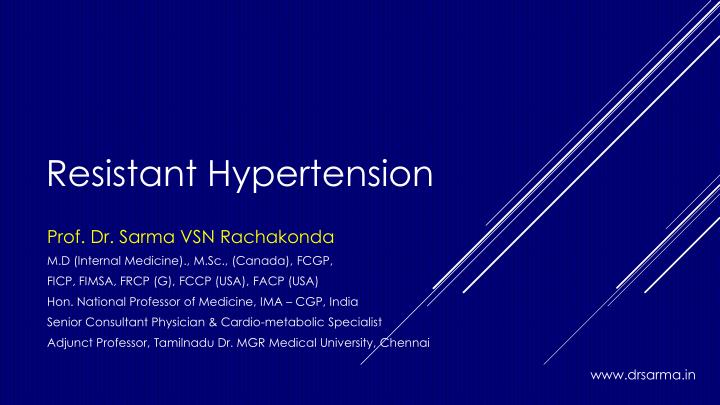 resistant hypertension n.