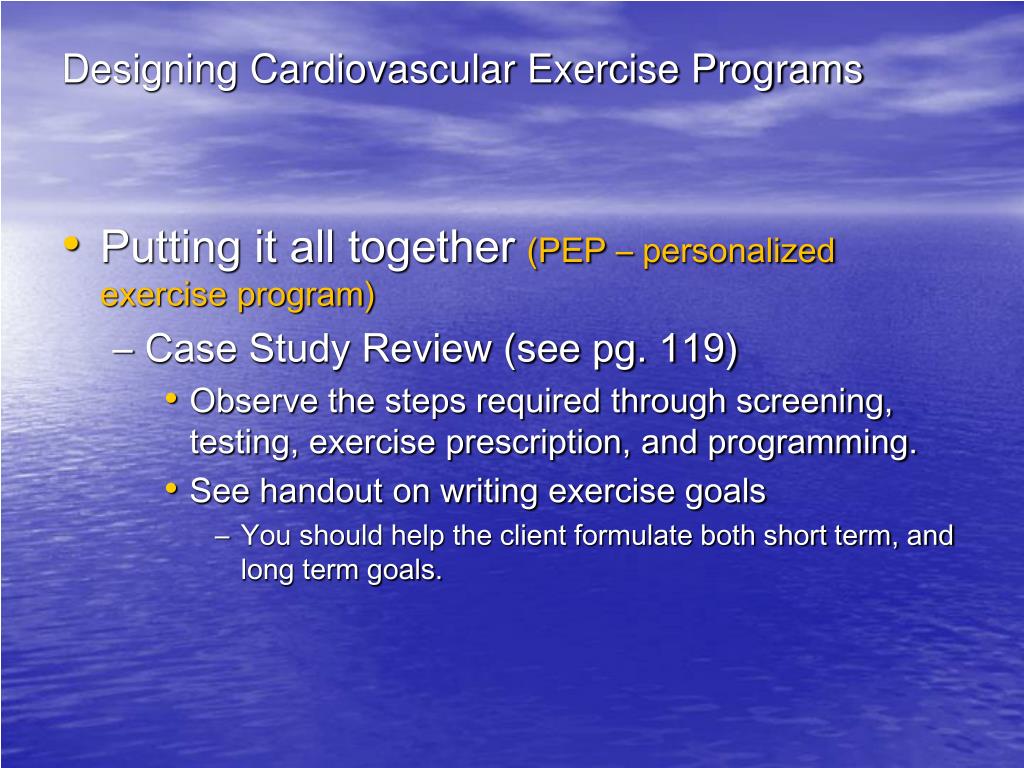 PPT - Chapter 05 Designing Cardiovascular Exercise Programs PowerPoint ...