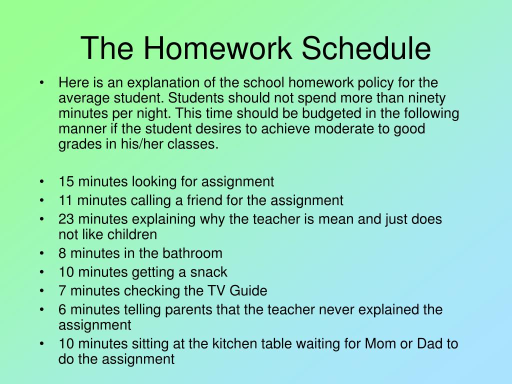 why students should not get homework