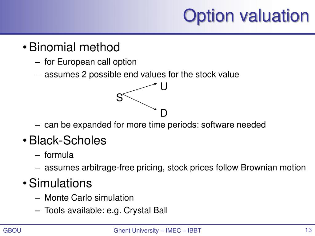 real options valuation example real options valuation example