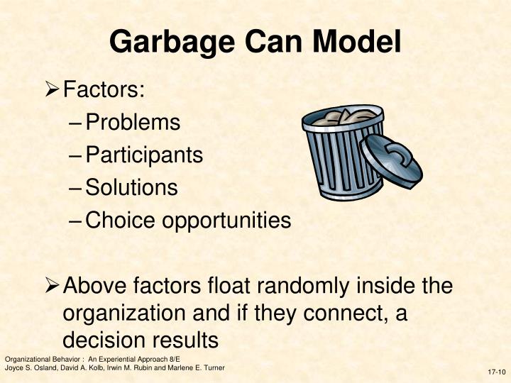 Garbage Problem Scale PPT - Chapter 17 Decision Making PowerPoint Presentation - ID:3365091