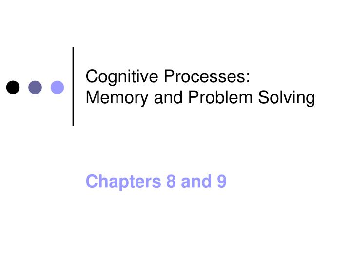 memory thinking and problem solving