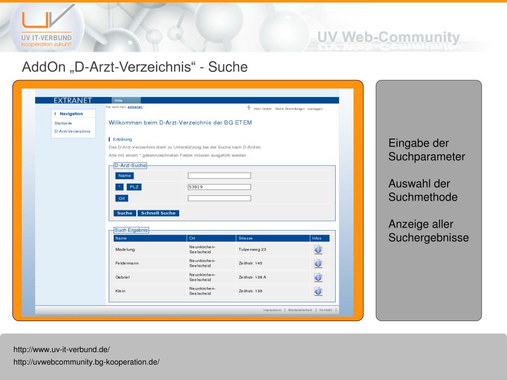 PPT - D-Arzt-Verzeichnis PowerPoint Presentation, free download - ID:3366404