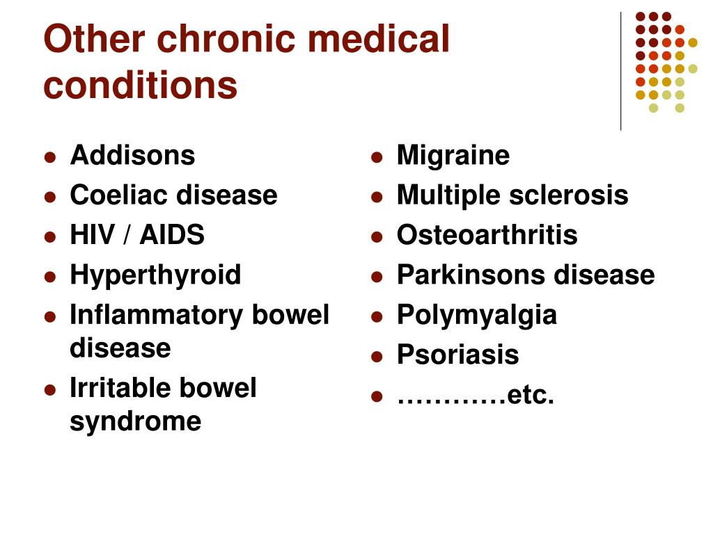 PPT - Chronic Medical Conditions PowerPoint Presentation, free download