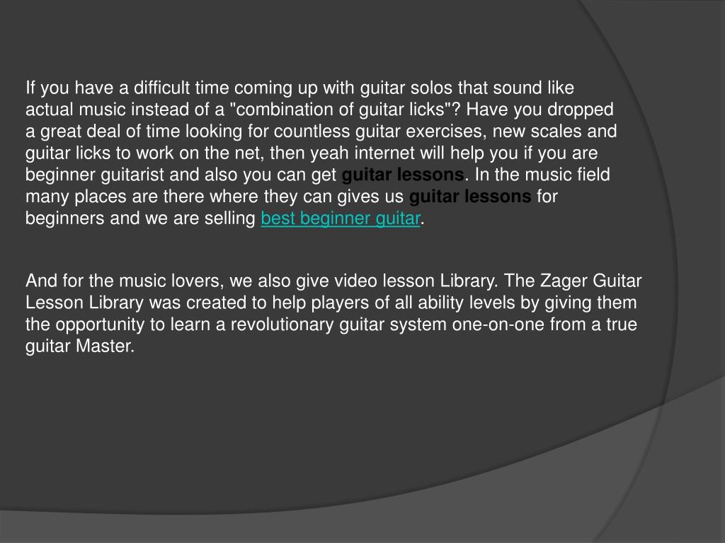 PPT - Best acoustic guitars for guitar lessons to beginners PowerPoint ...