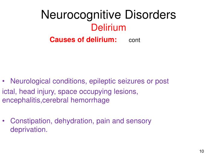 PPT Neurocognitive Disorders PowerPoint Presentation ID3366680