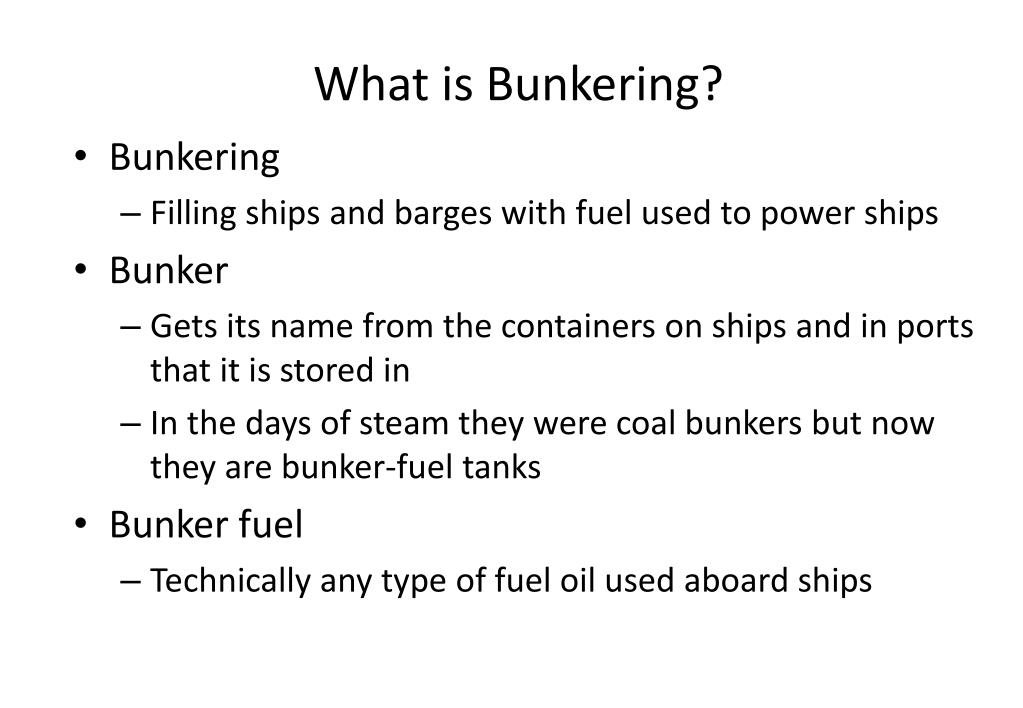 PPT What Is Bunkering PowerPoint Presentation Free Download ID 