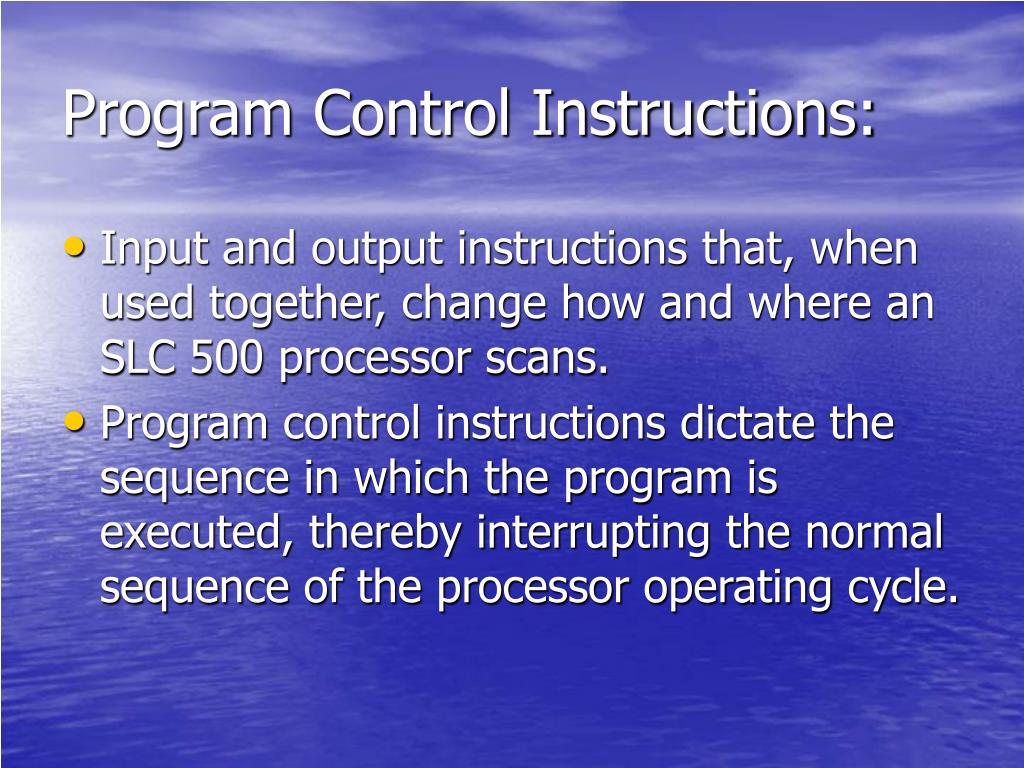 PPT Program Control Instructions PowerPoint Presentation Free 