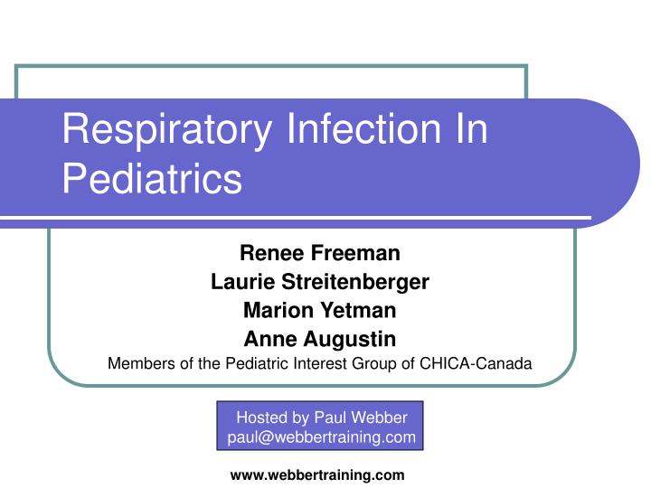 PPT - Respiratory Infection In Pediatrics PowerPoint Presentation, free ...