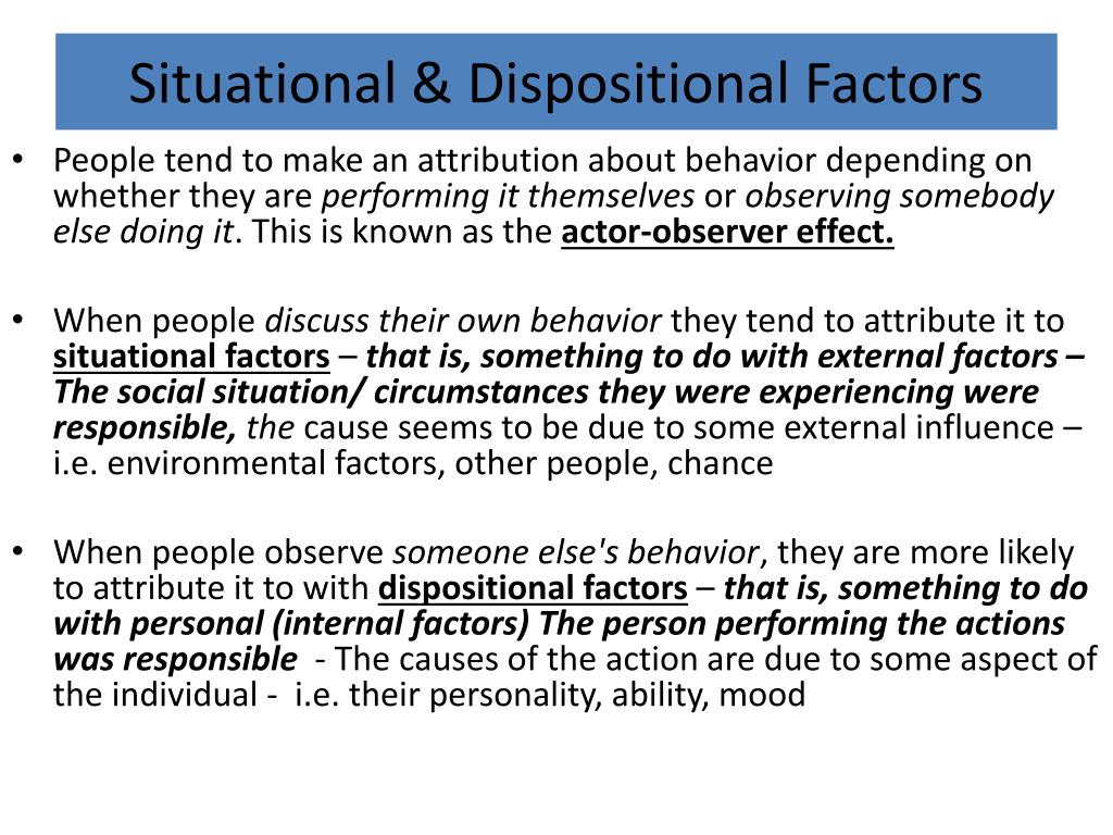 dispositional hypothesis definition psychology