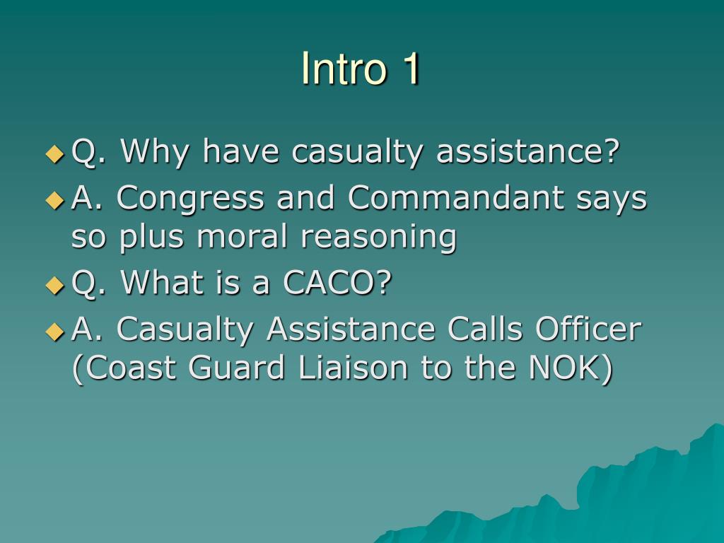 PPT - Casualty Assistance Calls Officer Training PowerPoint ...