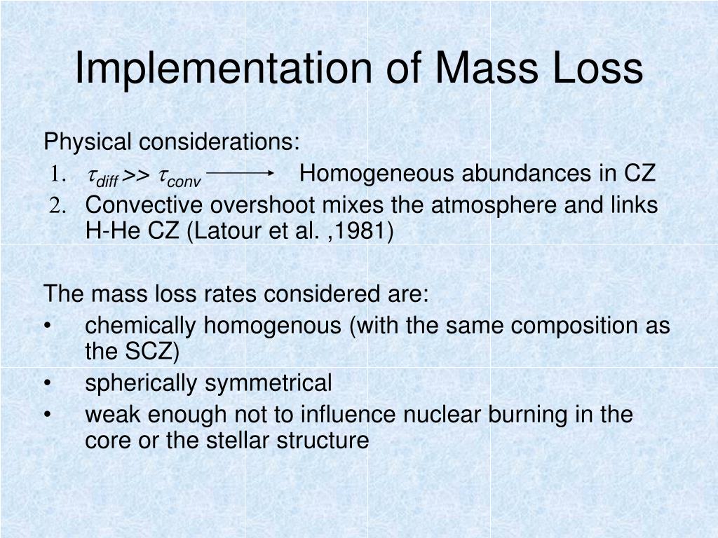 PPT - The Effects of Mass Loss on the Evolution of Chemical Abundances ...