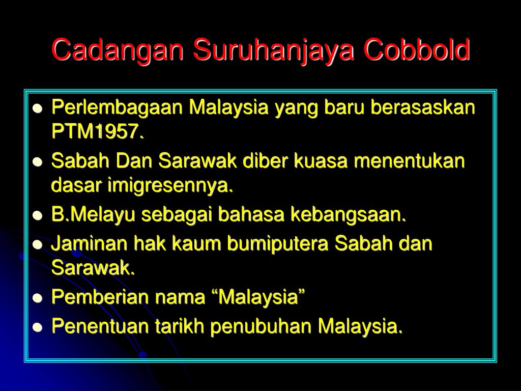 PPT - BAB 6 PENGUKUHAN NEGARA & BANGSA MALAYSIA PowerPoint 