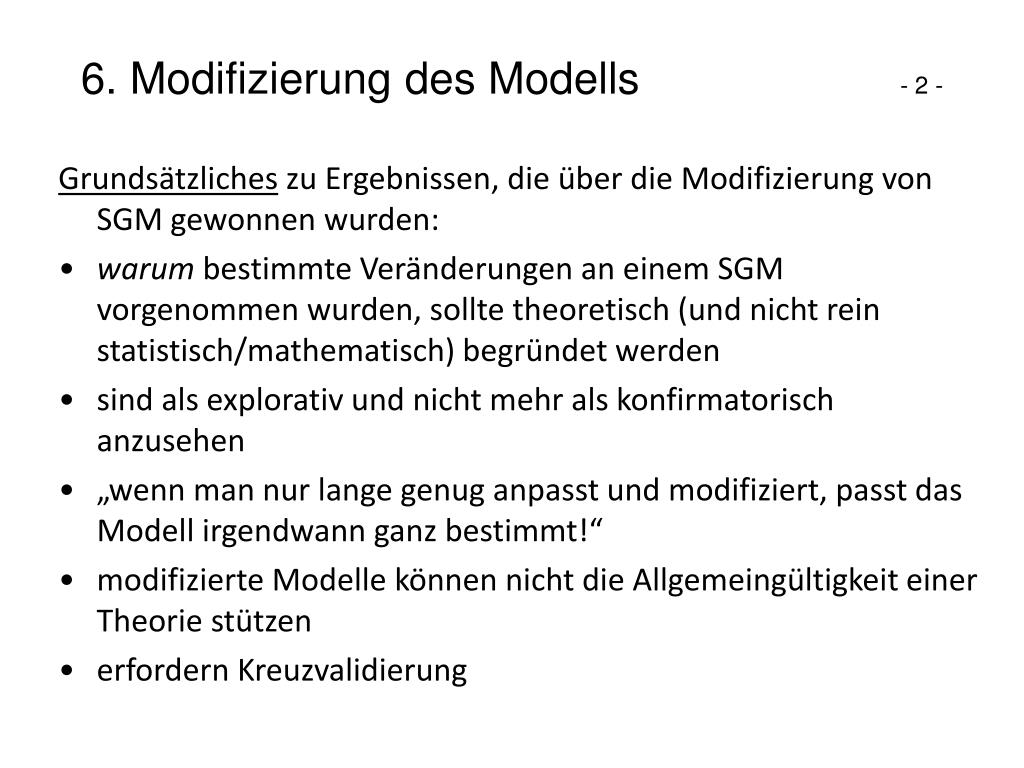 PPT - 6 MoDifizierung Des MoDells 2 L