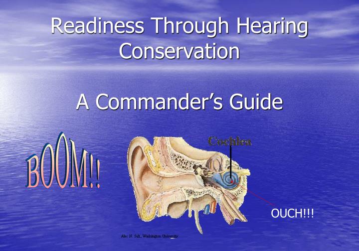 PPT Readiness Through Hearing Conservation A Commander’s Guide PowerPoint Presentation ID