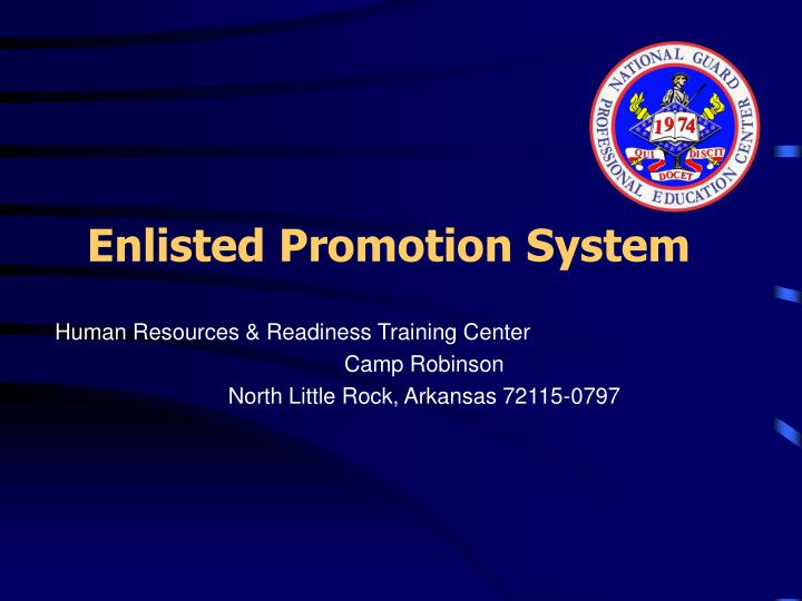 PPT Enlisted Promotion System PowerPoint Presentation Free Download 
