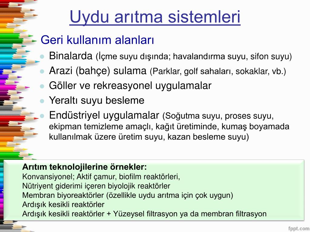 PPT - DO ĞAL ARITMA SİSTEMLERİ, ATIKSUYUN GERİ KAZANIMI VE YENİDEN ...