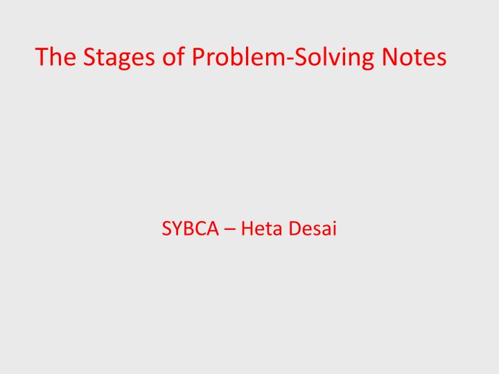  Stages Of Problem Solving The Six Step Problem Solving Model 2019 01 23