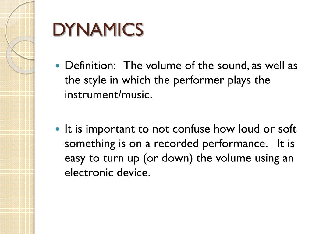 presentation definition music