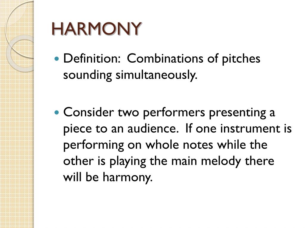 perfect harmony definition