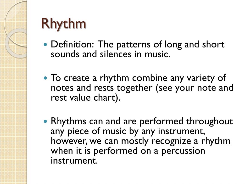 define rhythm essay