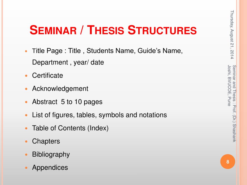 thesis seminar hhn
