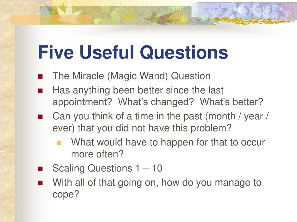 solution focused questions solution focused questions
