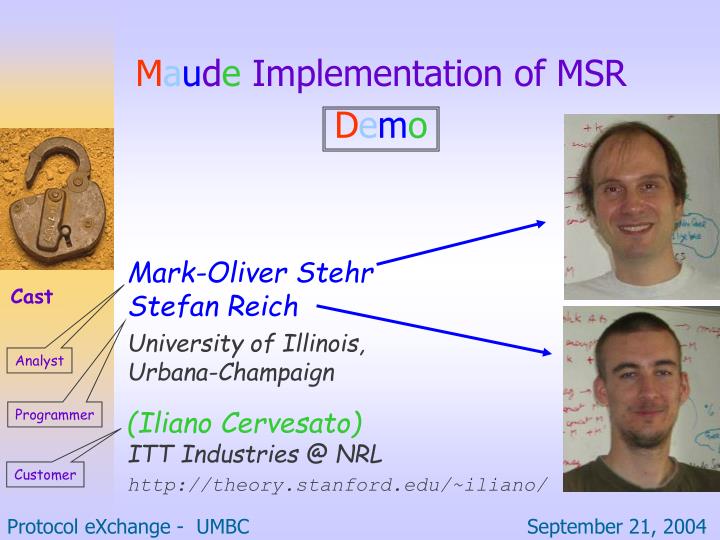 m a u d e implementation of msr d e m o n.