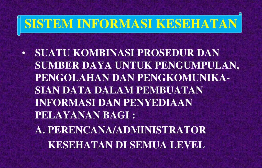 PPT - SISTEM INFORMASI KESEHATAN PowerPoint Presentation, free download ...
