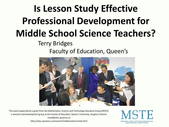 PPT Is Lesson Study Effective Professional Development for Middle