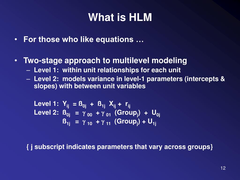 PPT Hierarchical Linear Modeling David A Hofmann Kenan Flagler 