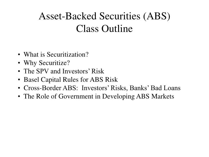 asset backed securities