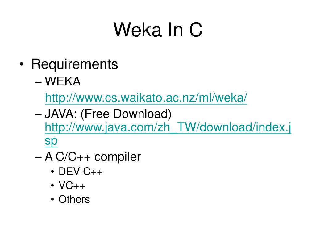 PPT - How to Run WEKA Demo SVM in WEKA PowerPoint Presentation, free  download - ID:3376038