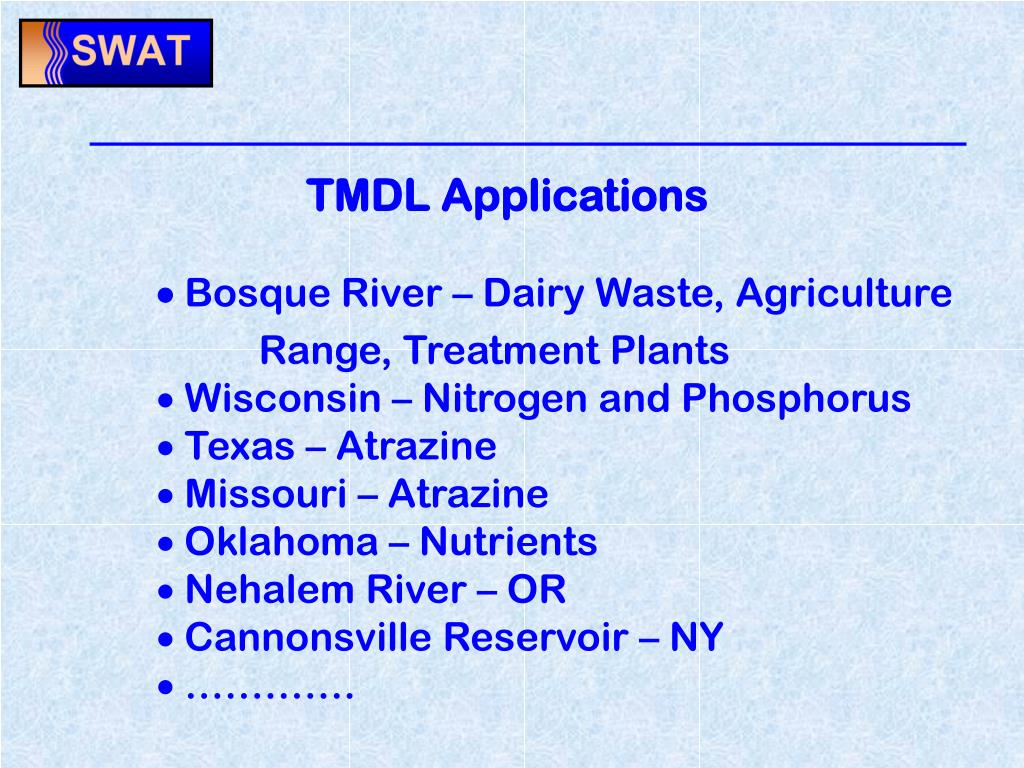 PPT The SWAT Model Mauro Di Luzio , TAESBREC Blackland Research and