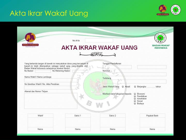 PPT - Penerimaan Wakaf Uang PowerPoint Presentation - ID 