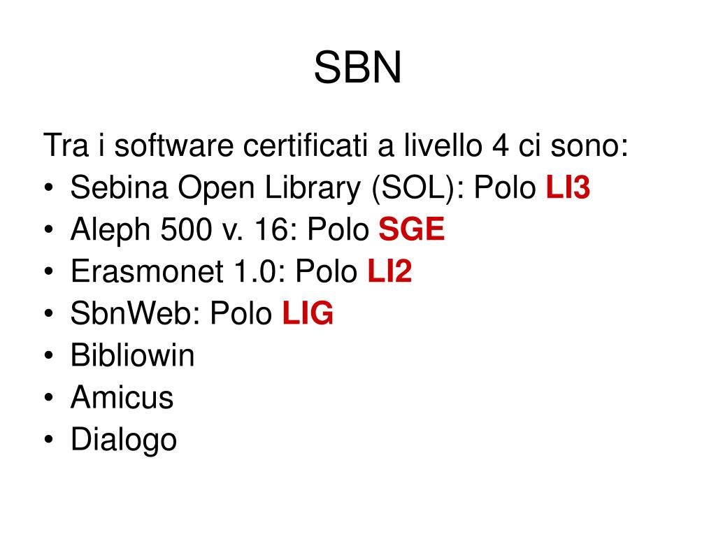 PPT - CATALOGAZIONE DESCRITTIVA IN SBN PowerPoint Presentation, free ...