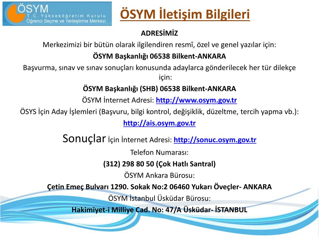 Ösym dilekçe ptt